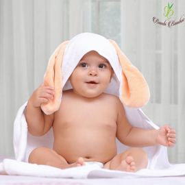 Bamboo Viscose Amber Bunny Hooded Towel & 2 Washcloths