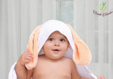 Bamboo Viscose Amber Bunny Hooded Towel & 2 Washcloths